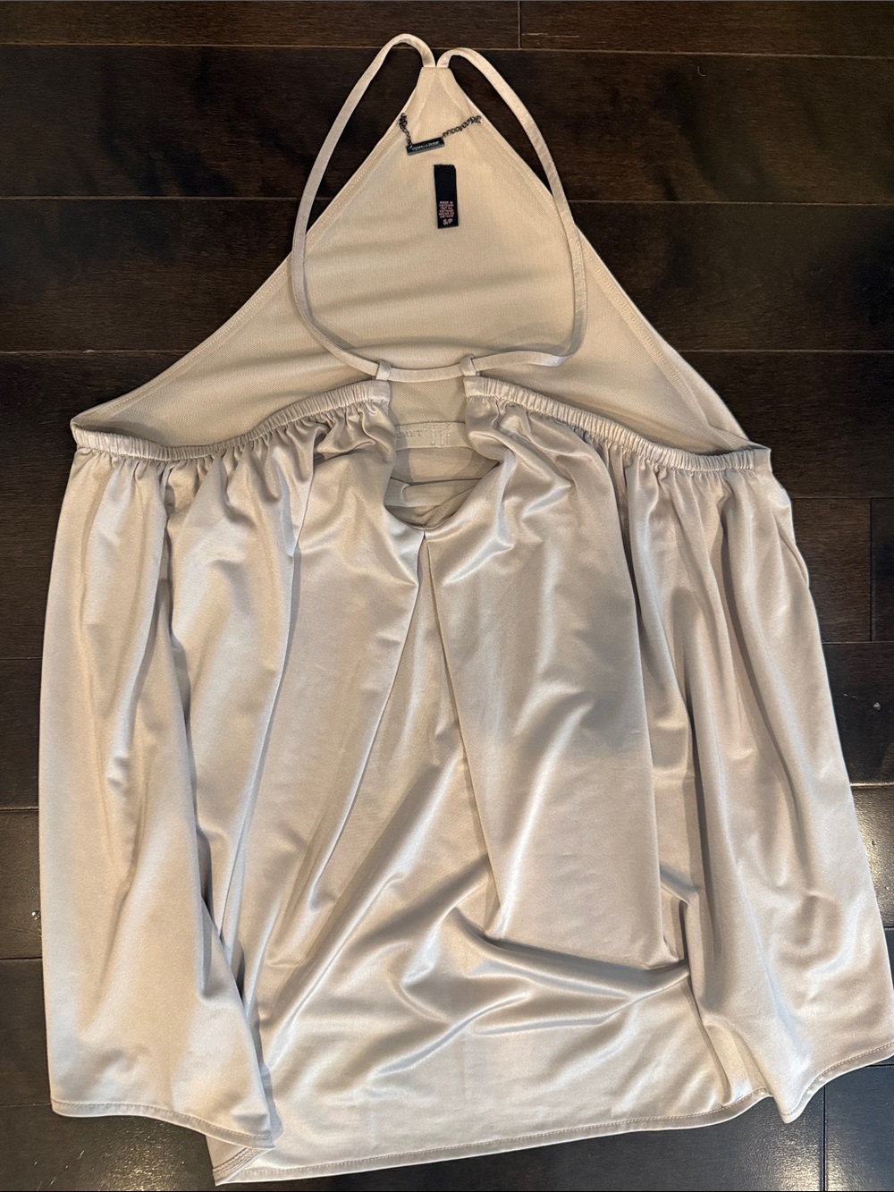Victoria's Secret Cream Satin Halter Tank Top